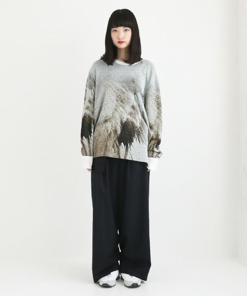 hatra ハトラ.Syn Feather Sweater[KN02-TOKI]