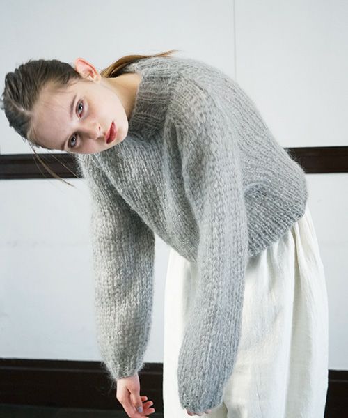 Maiami/マイアミ.Mohair New Pullover.[MMO22110/B・CONCRETE]