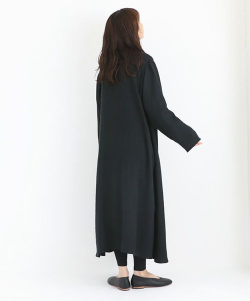 Mochi / home&miles.モチ / ホーム＆マイルズ.cotton linen one piece [black]