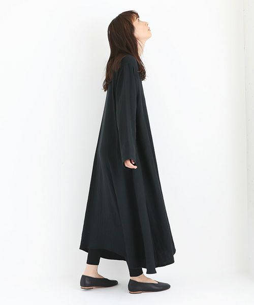Mochi / home&miles.モチ / ホーム＆マイルズ.cotton linen one piece [black]