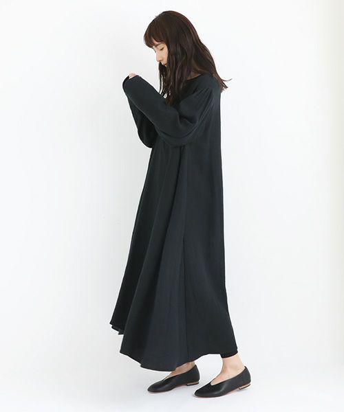 Mochi / home&miles.モチ / ホーム＆マイルズ.cotton linen one piece [black]