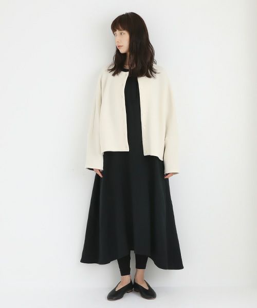 Mochi / home&miles.モチ / ホーム＆マイルズ.cotton linen one piece [black]