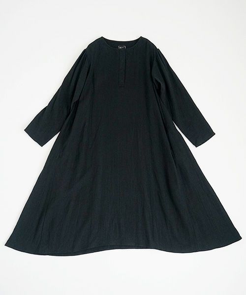 Mochi / home&miles.モチ / ホーム＆マイルズ.cotton linen one piece [black]