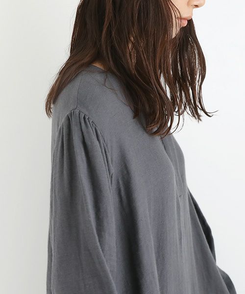 Mochi / home&miles.モチ / ホーム＆マイルズ.cotton linen one piece [charcoal grey]