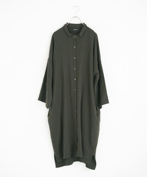 Mochi / home&miles.モチ / ホーム＆マイルズ.cotton linen long shirt [khaki]