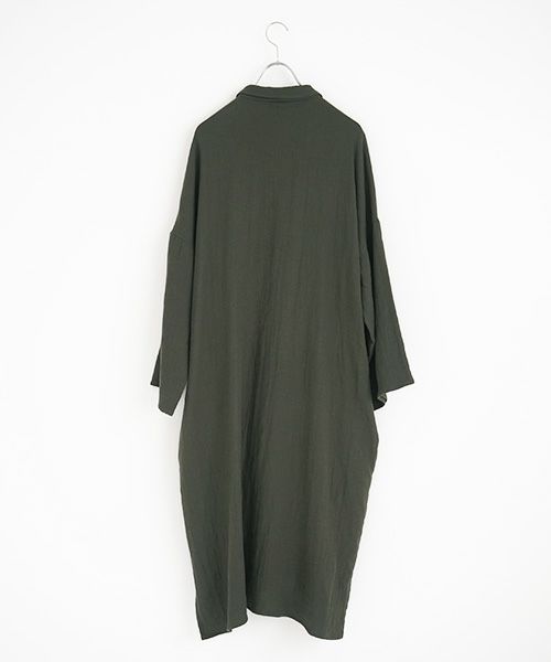 Mochi / home&miles.モチ / ホーム＆マイルズ.cotton linen long shirt [khaki]