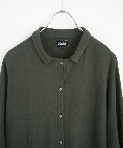 Mochi / home&miles.モチ / ホーム＆マイルズ.cotton linen long shirt [khaki]