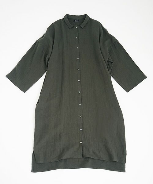 Mochi / home&miles.モチ / ホーム＆マイルズ.cotton linen long shirt [khaki]