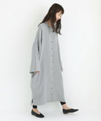 Mochi / home&miles.モチ / ホーム＆マイルズ.cotton linen long shirt [grey]