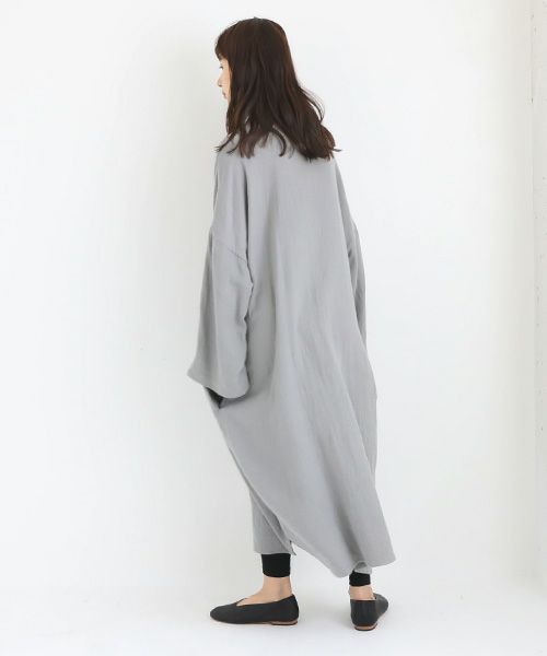 Mochi / home&miles.モチ / ホーム＆マイルズ.cotton linen long shirt [grey]