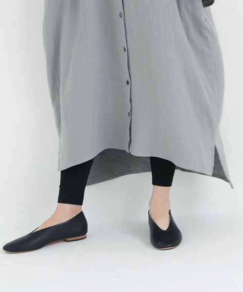 Mochi / home&miles.モチ / ホーム＆マイルズ.cotton linen long shirt [grey]