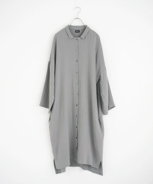 Mochi / home&miles.モチ / ホーム＆マイルズ.cotton linen long shirt [grey]