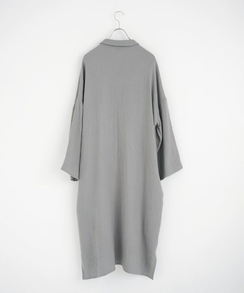 Mochi / home&miles.モチ / ホーム＆マイルズ.cotton linen long shirt [grey]