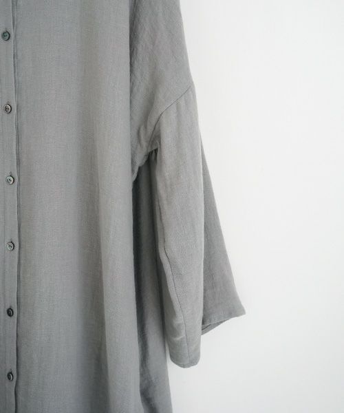Mochi / home&miles.モチ / ホーム＆マイルズ.cotton linen long shirt [grey]