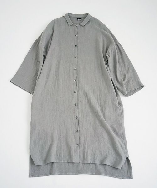Mochi / home&miles.モチ / ホーム＆マイルズ.cotton linen long shirt [grey]