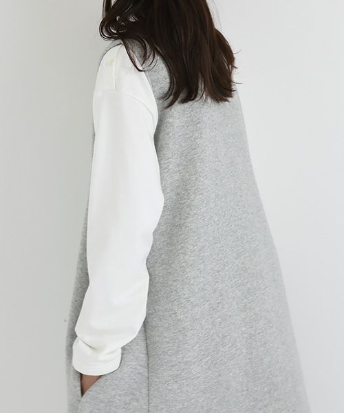 Mochi / home&miles.モチ / ホーム＆マイルズ.v-neck one piece [top grey merange]