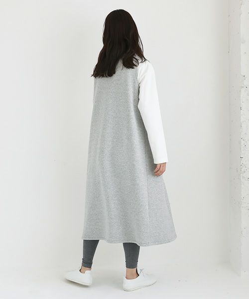Mochi / home&miles.モチ / ホーム＆マイルズ.v-neck one piece [top grey merange]