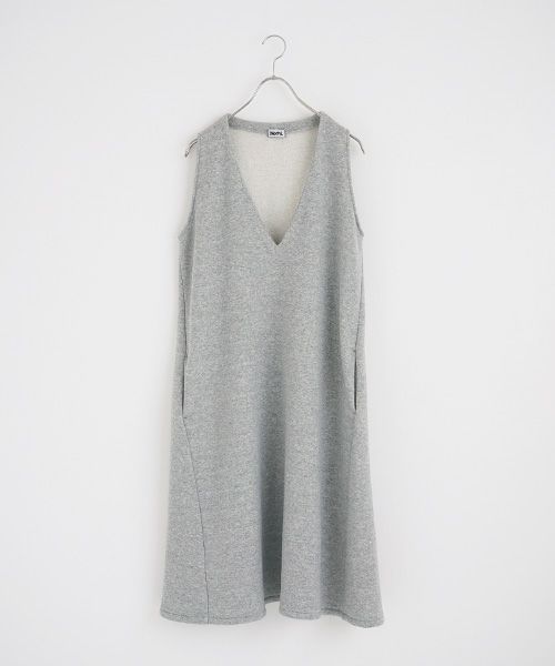 Mochi / home&miles.モチ / ホーム＆マイルズ.v-neck one piece [top grey merange]