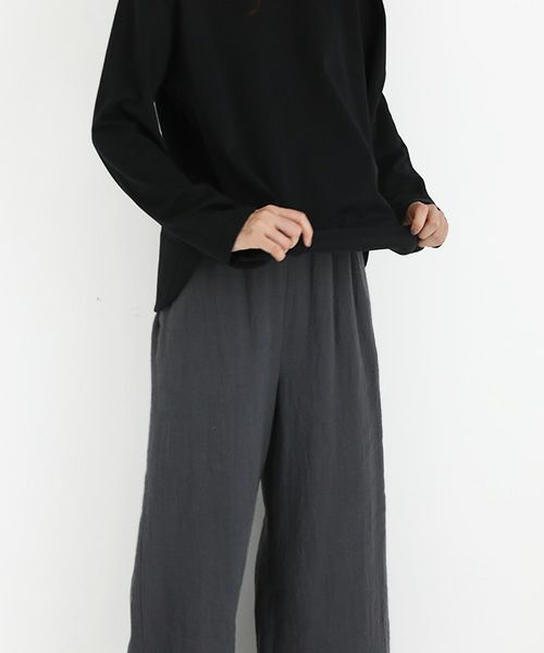 Mochi / home&miles.モチ / ホーム＆マイルズ.wide pants [dark grey・]