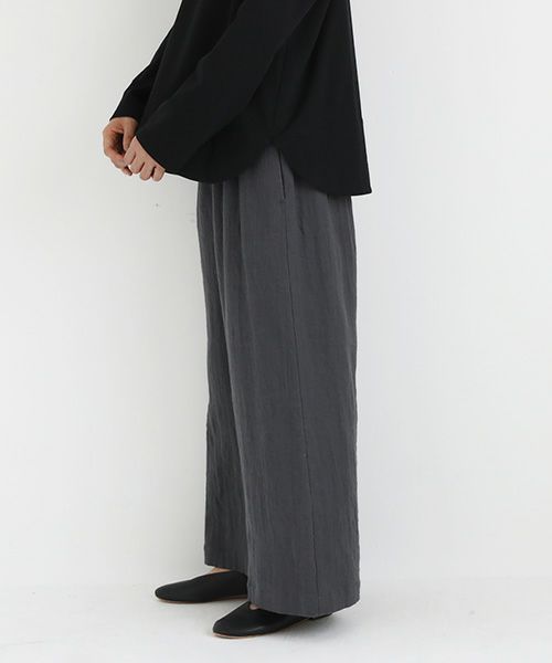 Mochi / home&miles.モチ / ホーム＆マイルズ.wide pants [dark grey・]