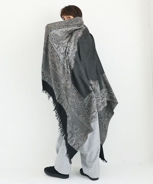 YANTOR ヤントル.Tibetan Paisley Jacquard Wool Store[Y204ST01/GRAY]:i