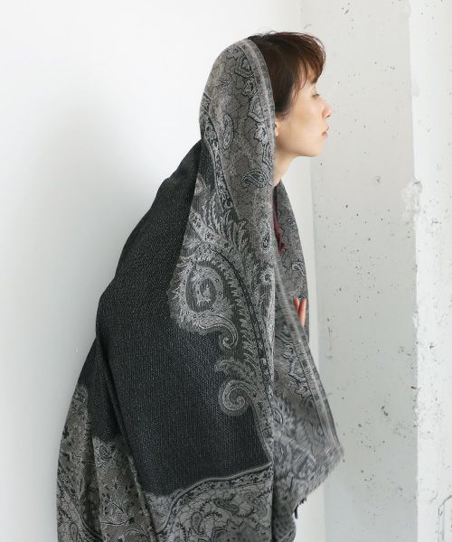 YANTOR ヤントル.Tibetan Paisley Jacquard Wool Store[Y204ST01/GRAY]:i