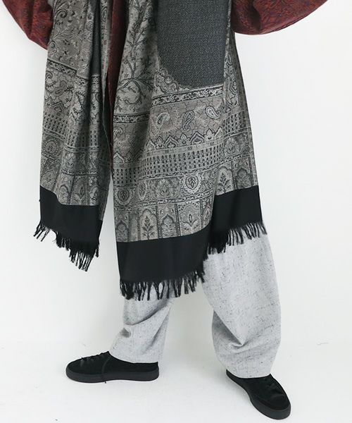 YANTOR ヤントル.Tibetan Paisley Jacquard Wool Store[Y204ST01/GRAY]:i