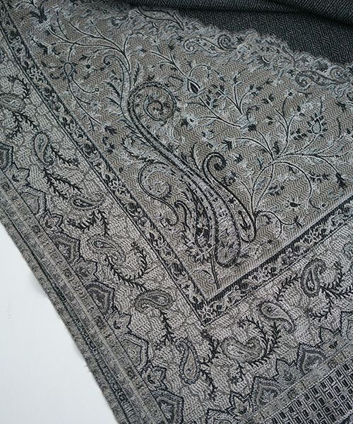 YANTOR ヤントル.Tibetan Paisley Jacquard Wool Store[Y204ST01/GRAY]:i