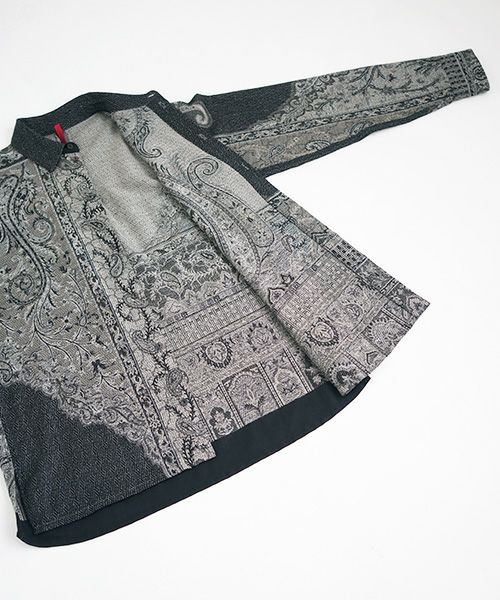 YANTOR ヤントル, Tibetan Paisley Jacquard Wool Shirts[Y204SH03/GRAY]