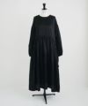Mochi / DRESSING .silk cotton gather dress [black]