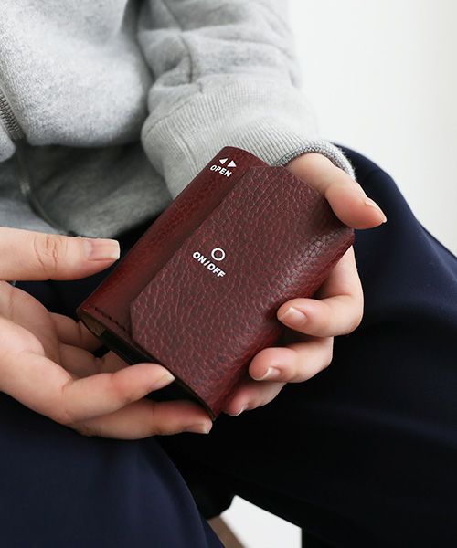 macromauro マクロマウロ.WORDING WALLET MINI [BURGUNDY]_