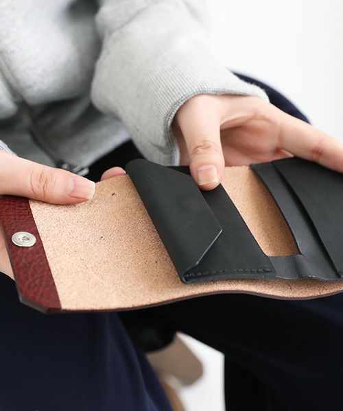 macromauro マクロマウロ.WORDING WALLET MINI [BURGUNDY]_