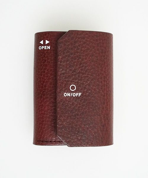 macromauro マクロマウロ.WORDING WALLET MINI [BURGUNDY]_