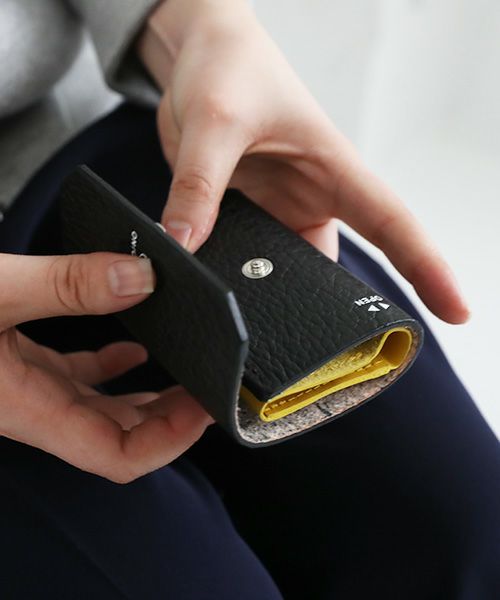 macromauro マクロマウロ.WORDING WALLET MINI [BLACK]_