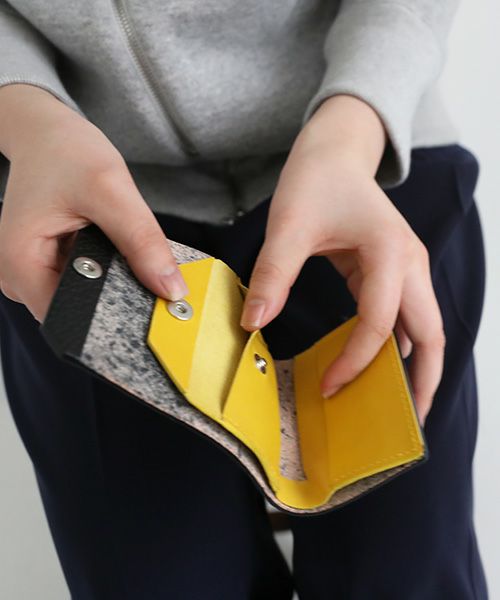 macromauro マクロマウロ.WORDING WALLET MINI [BLACK]_