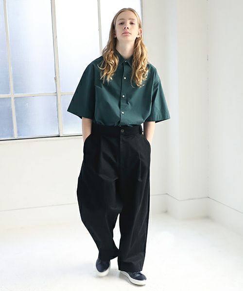 STUDIONICHOLSON スタジオニコルソン.VOLUME PLEAT PANTS[SNM-351/BLACK]
