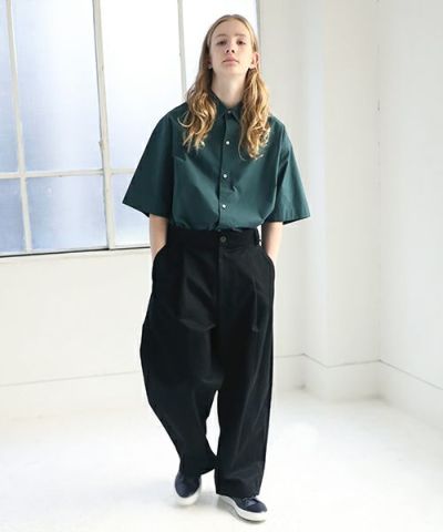 STUDIONICHOLSON スタジオニコルソン.VOLUME PLEAT PANTS[SNM-351/BLACK]