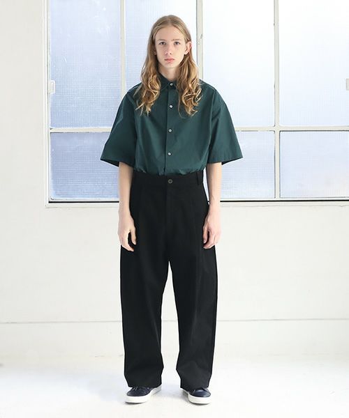 STUDIONICHOLSON スタジオニコルソン.VOLUME PLEAT PANTS[SNM-351/BLACK]
