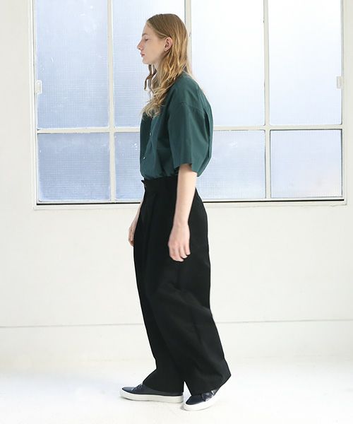 STUDIONICHOLSON スタジオニコルソン.VOLUME PLEAT PANTS[SNM-351/BLACK]