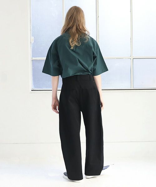STUDIONICHOLSON スタジオニコルソン.VOLUME PLEAT PANTS[SNM-351/BLACK]