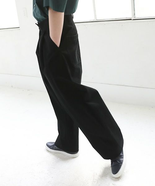 STUDIONICHOLSON スタジオニコルソン.VOLUME PLEAT PANTS[SNM-351/BLACK]