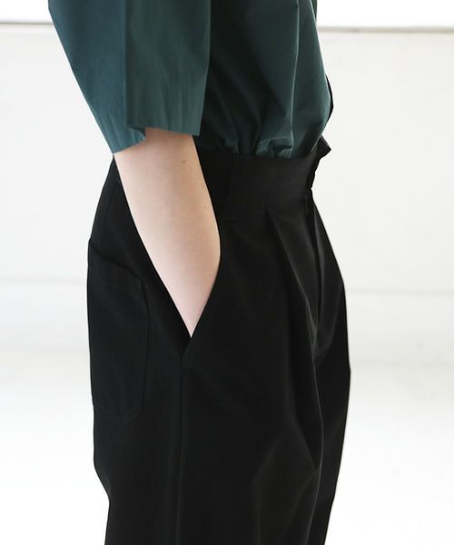STUDIONICHOLSON スタジオニコルソン.VOLUME PLEAT PANTS[SNM-351/BLACK]