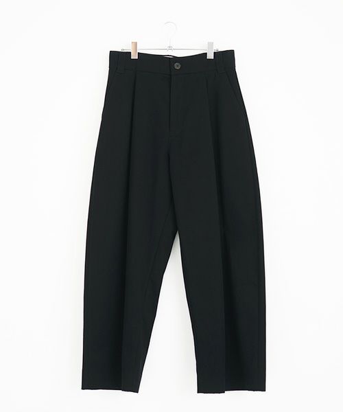 STUDIONICHOLSON スタジオニコルソン.VOLUME PLEAT PANTS[SNM-351/BLACK]