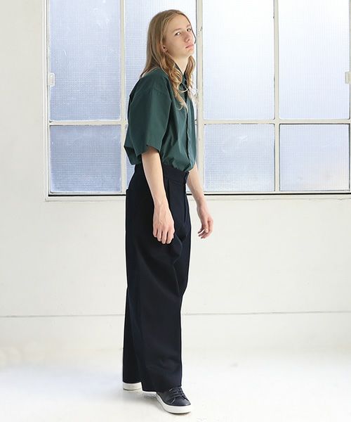 STUDIONICHOLSON スタジオニコルソン.VOLUME PLEAT PANTS[SNM-351/DARK NAVY]