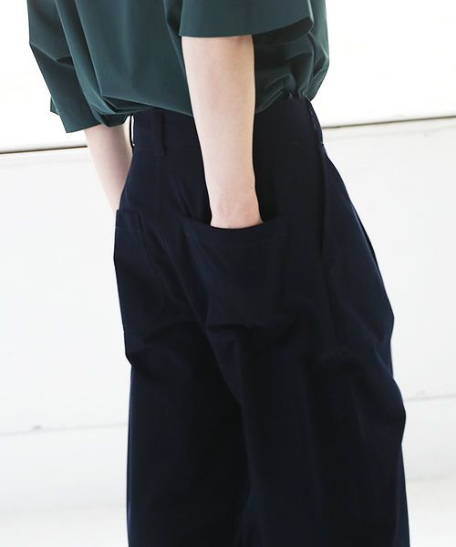 STUDIONICHOLSON スタジオニコルソン.VOLUME PLEAT PANTS[SNM-351/DARK NAVY]