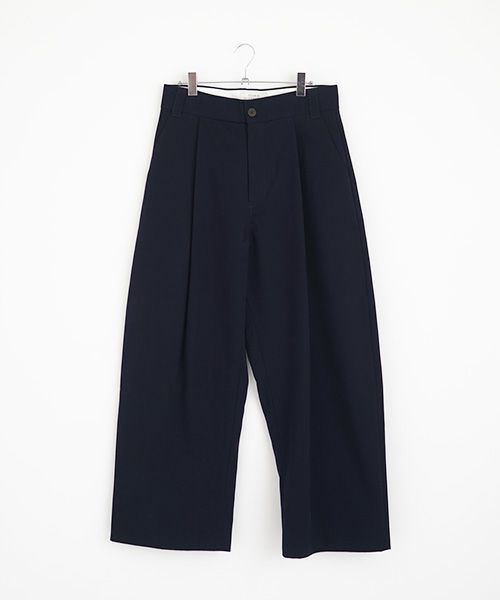 STUDIONICHOLSON スタジオニコルソン.VOLUME PLEAT PANTS[SNM-351/DARK NAVY]