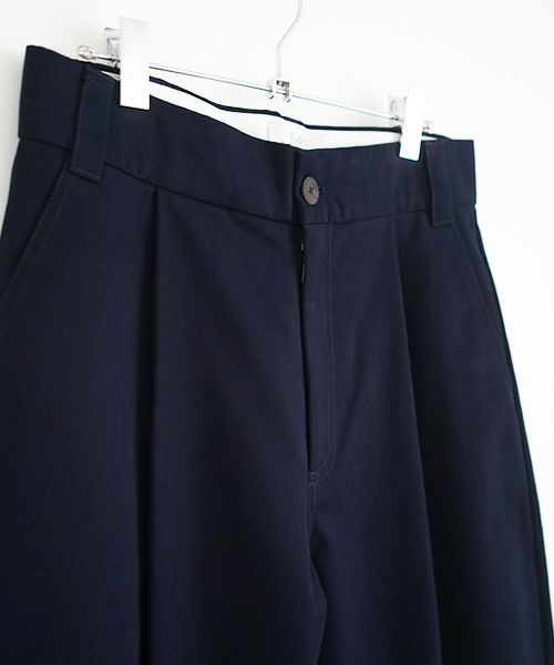 STUDIONICHOLSON スタジオニコルソン.VOLUME PLEAT PANTS[SNM-351/DARK NAVY]