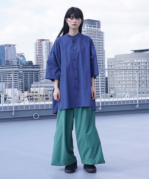 VUy.ヴウワイ.standcolor shirt vuy-s12-s02[BLUE]