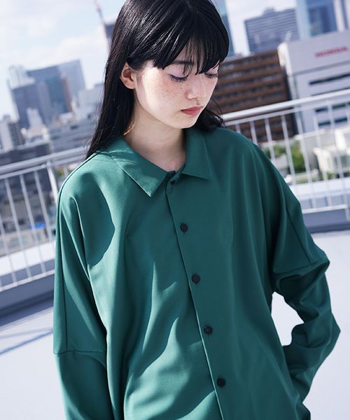 VUy.ヴウワイ.classic shirt vuy-s12-s03[GREEN]:s