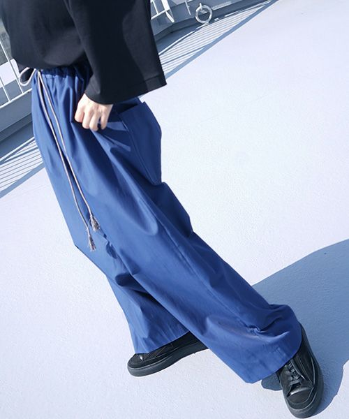 VUy.ヴウワイ.wide silhouette pants vuy-s12-p01[BLUE]
